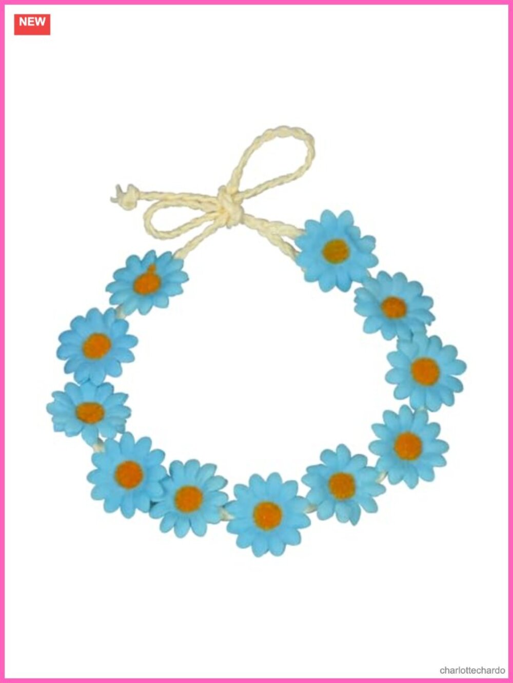 Daisy Flower Crown Headband for Women Hippie Floral Wreath Festival